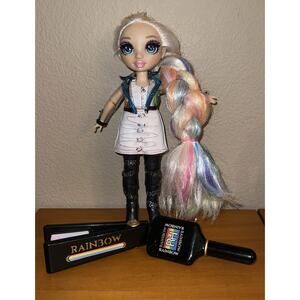 Rainbow High Amaya Raine Hair Studio Doll Series 1 Articulated Long White Hair
